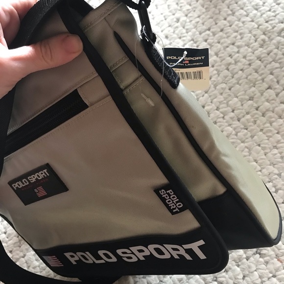 Ralph Lauren Polo MESSENGER Purse Bag! ❤️NWT Black - Picture 4 of 8